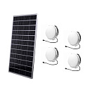 LED panel 50Вт ЛД-20 на солнечных панелях 4х-комплектный