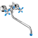 Смеситель CASELA CL52310B (голубой) для ванны с длинным изливом