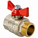 Шаровой кран папа мама с красной ручкой D 15