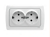 Розетка двойная с заземлением CARMEN
