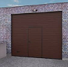Гаражные секционные ворота с калиткой серии TREND