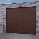 Гаражные секционные ворота с калиткой серии TREND