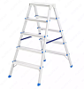 Стремянка двусторонняя 5 ступеней, алюминиевая