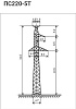 Стальная опора ЛЭП П110-6+4