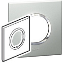 Рамка 3 модуля круглый серое зеркало 576175