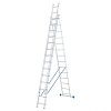 Лестница, 3 х 14 ступеней, алюминиевая, трехсекционная, Россия, Сибртех (Арт; 97824)