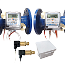 Общедомовый теплосчетчик Ду80 RS-485 + 2 имп. входа, qp=80 м3/ч, 2 датчика давления, 150°C