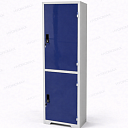 Металлический шкаф с двумя секциями