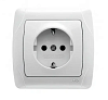 Розетка одинарная с заземлением CARMEN
