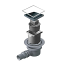 Душевой трап вертикальный " VERTICAL DRY MASK" 10х10 c рамкой  (сухой затвор)