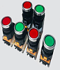 Кнопка двойная LA239A3-11DR.G 220V с подсветкой