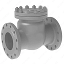 Клапан обратный поворотный ДУ100, РУ16 МПА ; 19с19нж с КОП