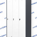 Металлический шкаф для одежды 3-секционный