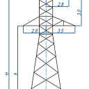 Опоры линий электропередачи У35-1Т+5