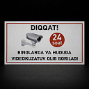 Табличка Ведётся видеонаблюдение 24 часа