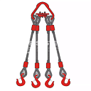 Четырехветвевой строп канатный (паук), 3 м, 10 т