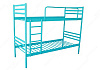 Кровать металлическая 2-х ярусная (бирюзовая)