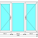 Окно-3_2 ПВХ 6000