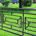 Забор из профильной (квадратной) и круглой трубы