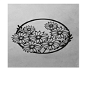 Настенное металлическое панно "Ромашки"