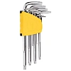 Ключ TORX, длинный, в наборе 9 шт, T10-T50, EDL3091, Deli  