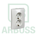 Розетка 2-местная 16А с заземлением Camilla Prime