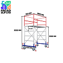 Передвижные леса на колёсах с поддоном и секцией безопасности