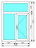 Окно-4_1 ПВХ 6000