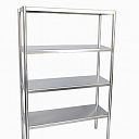 Металлический стеллаж из нержавеющей стали (4 полки)