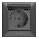 Розетка с/з с крышкой Karre Plus Panasonic. Цвет: бронза, черный, серебро, темно-серый