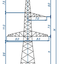 Опоры линий электропередачи 1У 330-1Т+10