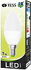 Лампа светодиодная C30 7 Вт "TESS" E14 4000K СВЕЧКА