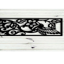 Настенное металлическое панно "Птица и цветок"