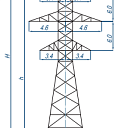 Опоры линий электропередачи ПУС110-2