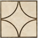 Декор из керамогранита Шарм Крим Вставка Луп