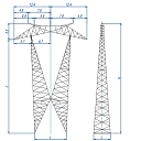Опоры линий электропередачи ПС500-3+10