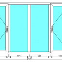 Окно-10_2 ПВХ 6000