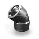 Отвод нержавеющий резьбовой 45°