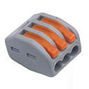 Клемма СМК-413, рычаг, 3 отв., 0.08-2.5мм2 PRIME