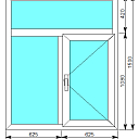 Окно-4_3 ПВХ 6000
