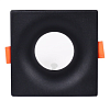 Светильник Low UGR фиксированный алюминиевый downlight GU5.3, черный, квадратный, IP20 (TEKLED), артикул 143-03526