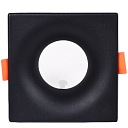 Светильник Low UGR фиксированный алюминиевый downlight GU5.3, черный, квадратный, IP20 (TEKLED), артикул 143-03526