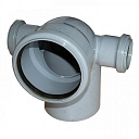 Отвод ПП для внутренней канализации комбинированный с дополнительным входом с тыла 87° Ду 110х50 OSTENDORF