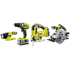 Набор аккумуляторных инструментов Ryobi R18CK4A-252S ONE+ 5133003579
