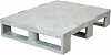 Паллет 1200х800х150 мм, сплошной на 3-х полозьях, серый,TR 1208-1