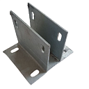 Оцинкованный кронштейн обхватывающий широкий для алюминиевого профиля