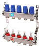 Коллектор из нержавеющей стали в сборе с расходомерами 5 выходов mvi
