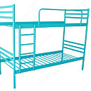 Кровать металлическая 2-х ярусная (бирюзовая)