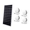 LED cветильник 100W на солнечных панелях 4х-комплектный