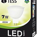 Лампа светодиодная MR16 7 Вт "TESS" 4000K лимонный свет